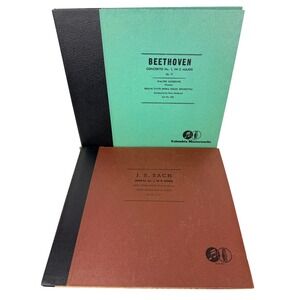 Columbia Records Beethoven Bach Concerto Sonata Vinyl Record Set Vintage Lot -BO